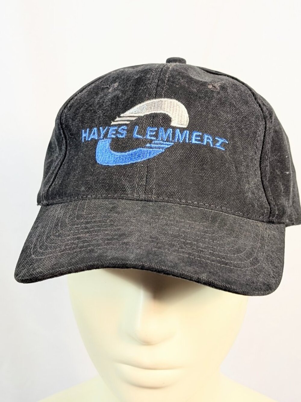 Hayes Lemmerz black distressed hat